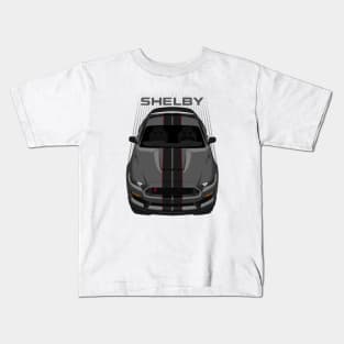 Ford Mustang Shelby GT350R 2015 - 2020 - Magnetic Grey - Black Stripes Kids T-Shirt